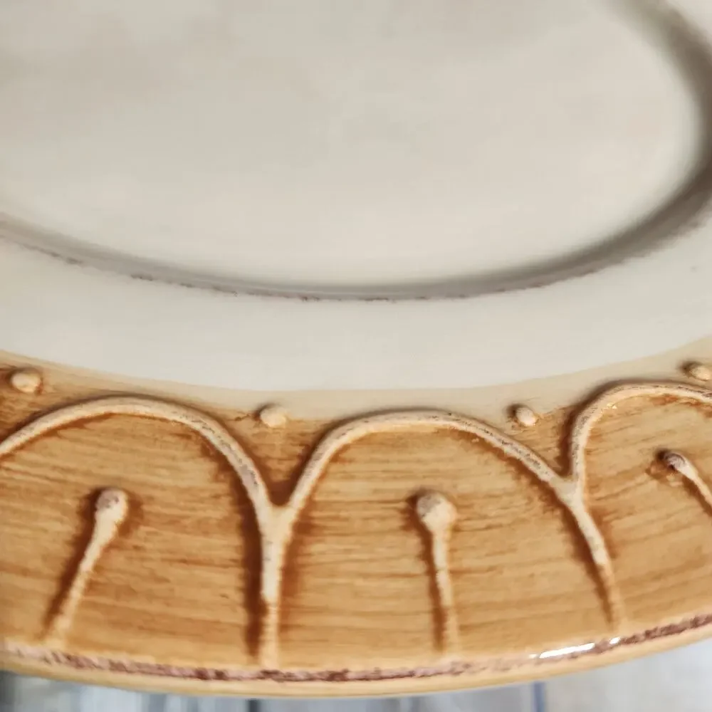 Pier1‎ Gemma Baroque honey round large Charger service plate made in Italy 13.5